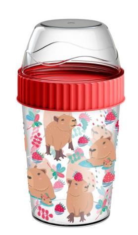 Контейнер для завтрака (микс) 440мл с декором 